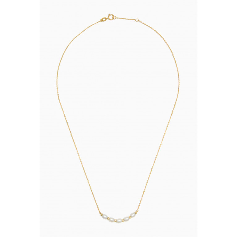 Damas - Kiku Jolie Freshwater Pearl Necklace in 18kt Yellow Gold