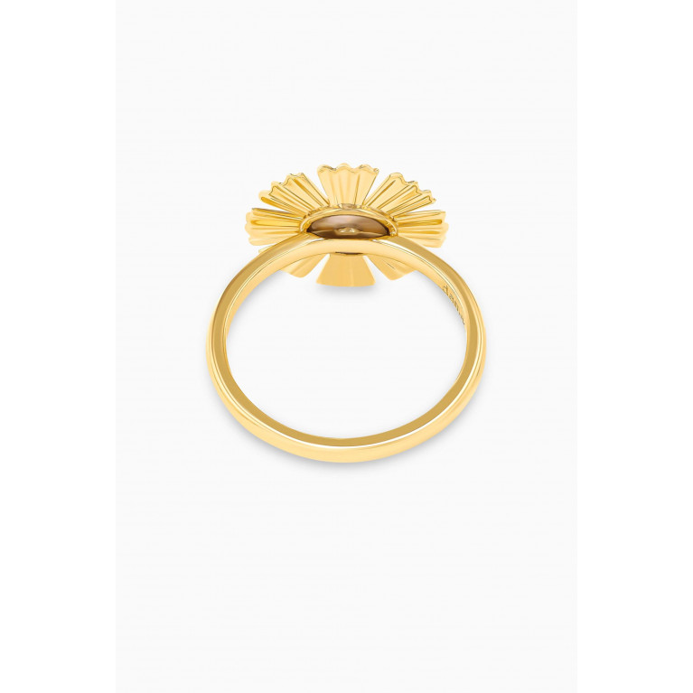 Damas - Farfasha Happy Sunkiss Diamond & Mother of Pearl Ring in 18kt Gold White