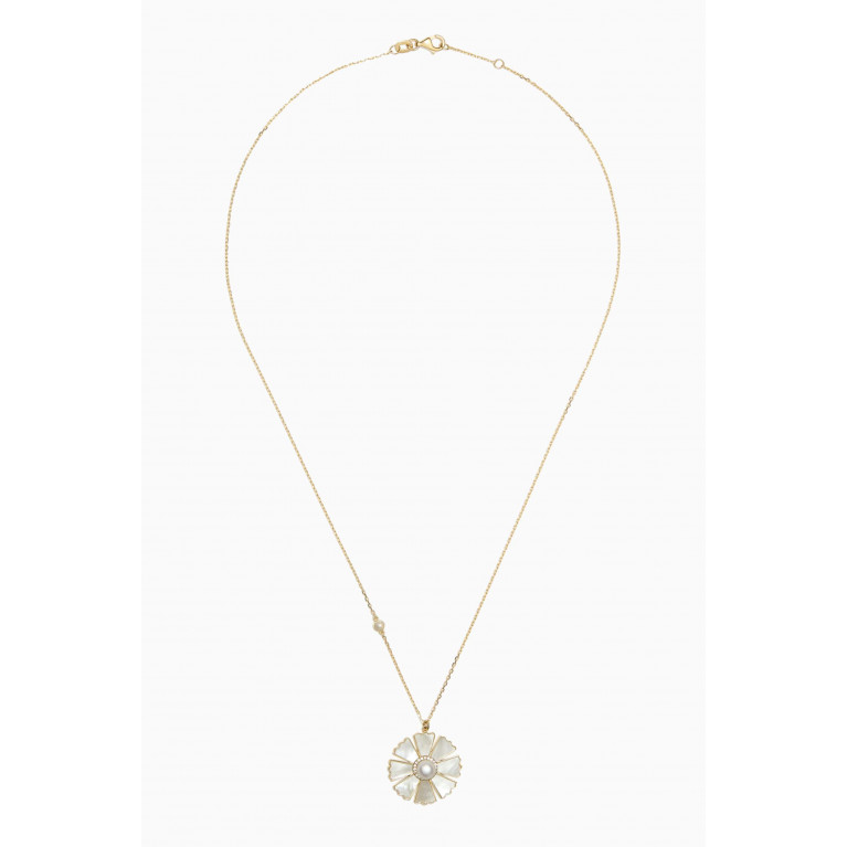 Damas - Farfasha Sunkiss Diamond & Mother-of-Pearl Necklace in 18kt Gold