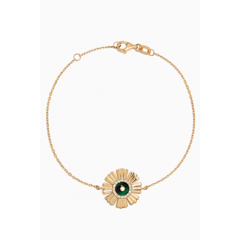 Damas - Farfasha Happy Sunkiss Diamond & Malachite Bracelet in 18kt Gold