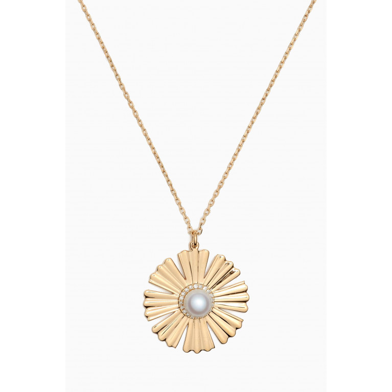 Damas - Farfasha Happy Sunkiss Pearl & Diamond Necklace in 18kt Gold