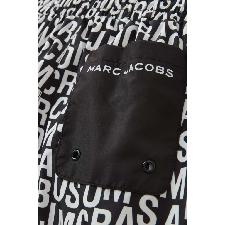 Marc Jacobs - Allover Logo Swim Shorts in Recycled Polyester