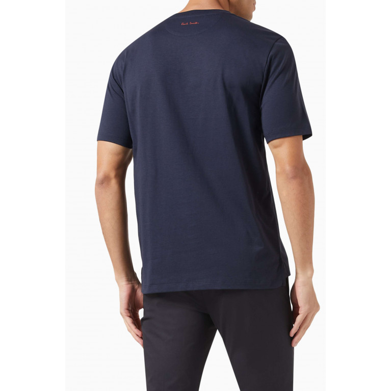 Paul Smith - Embroidered Shadow Logo T-Shirt in Organic Cotton