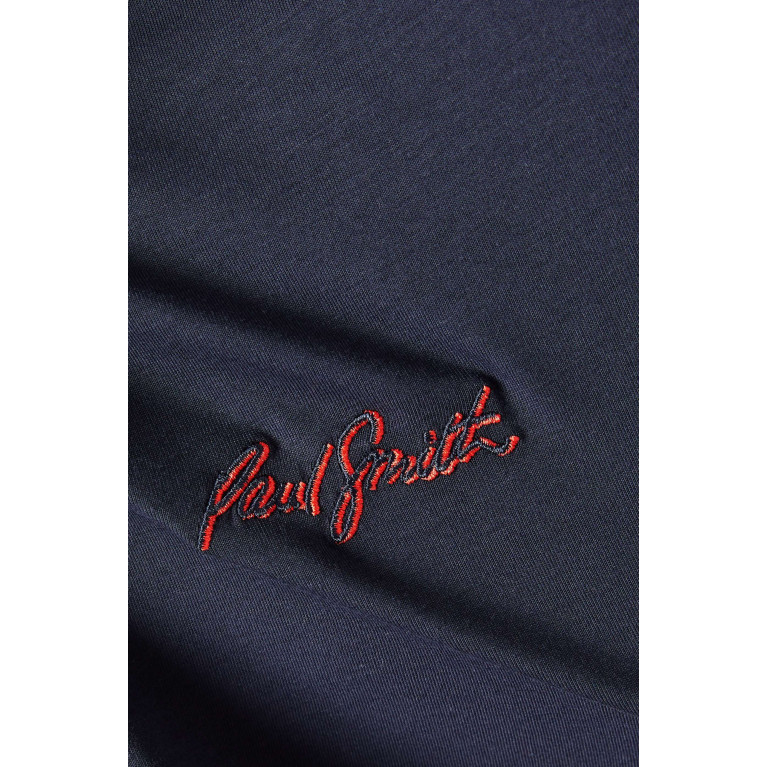 Paul Smith - Embroidered Shadow Logo T-Shirt in Organic Cotton
