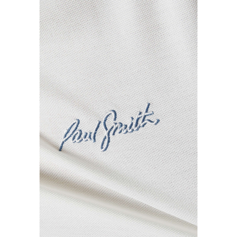 Paul Smith - Shadow Logo Polo Shirt in Organic Cotton Piqué