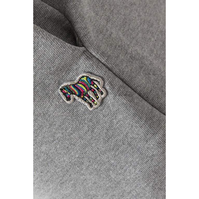 PS Paul Smith - Zebra Logo Sweatpants in Organic Cotton Grey