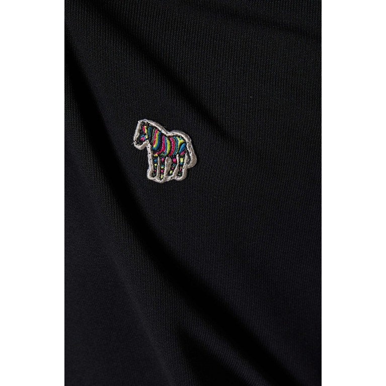 PS Paul Smith - Zebra Logo Hoodie in Cotton Black