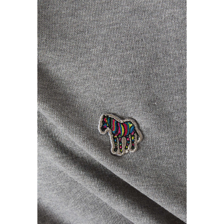 PS Paul Smith - Zebra Logo Hoodie in Cotton Grey