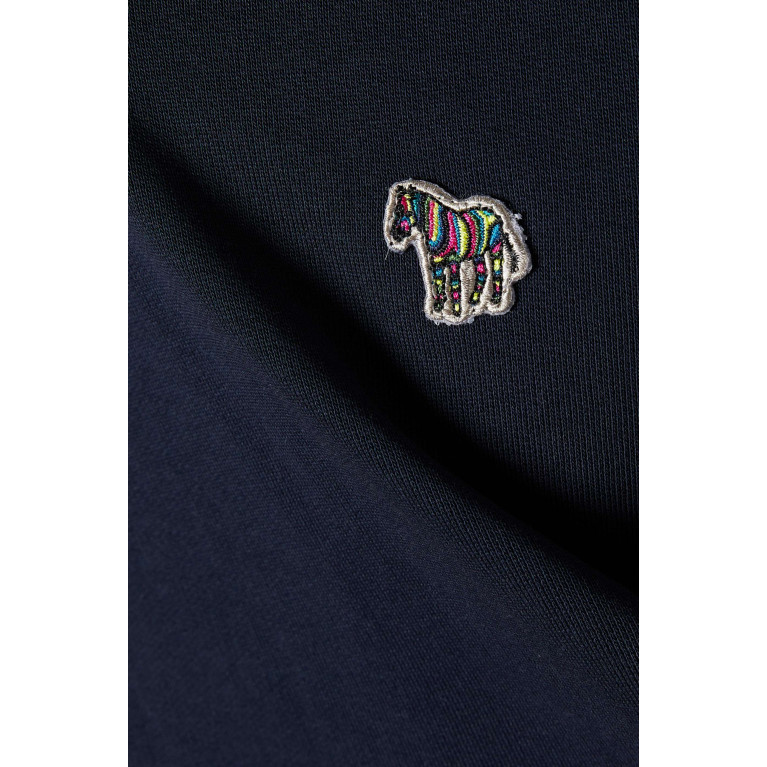 PS Paul Smith - Zebra Logo Hoodie in Cotton Blue