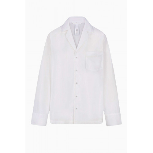 SKIMS - Sleep Button-up Shirt in Cotton Poplin Snow