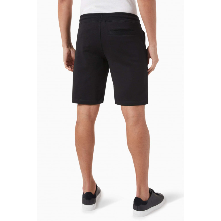 PS Paul Smith - Zebra Logo Sweat Shorts in Organic Cotton Black