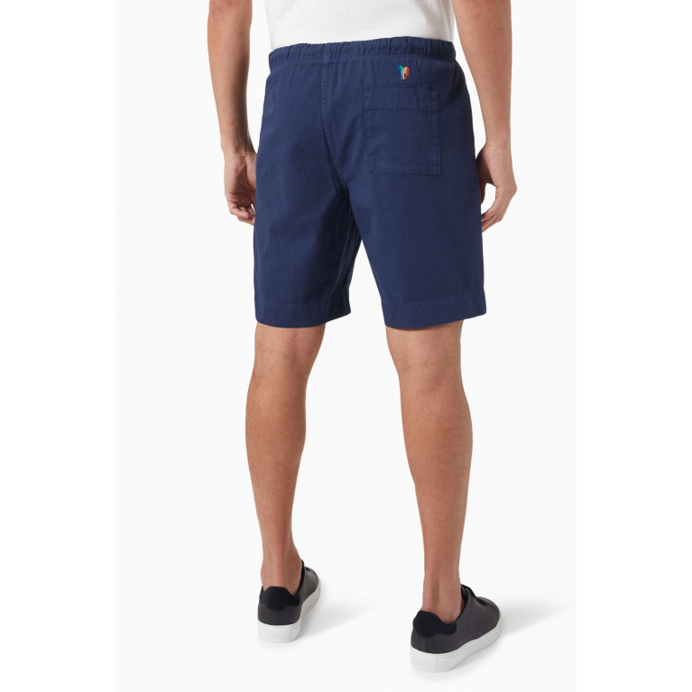 PS Paul Smith - Zebra Logo Shorts in Cotton Blue
