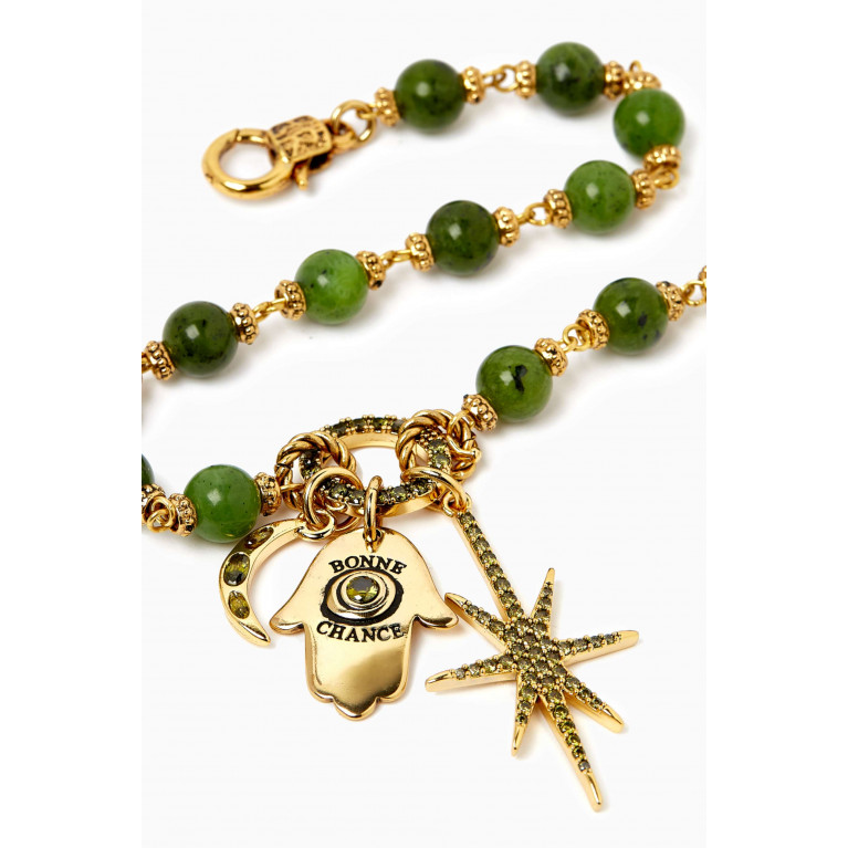 Mon Reve - Agni Jade Necklace in Gold-plated Brass