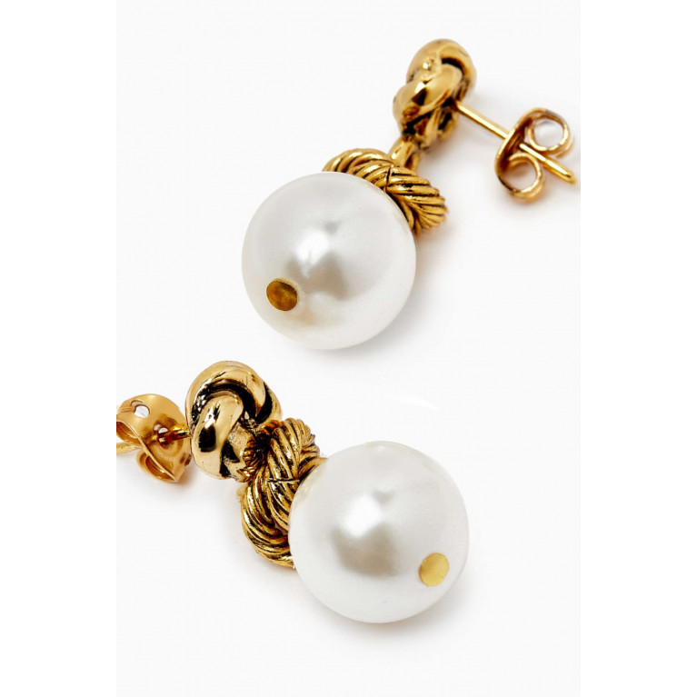 Mon Reve - Reese Drop Earrings in Gold-plated Brass