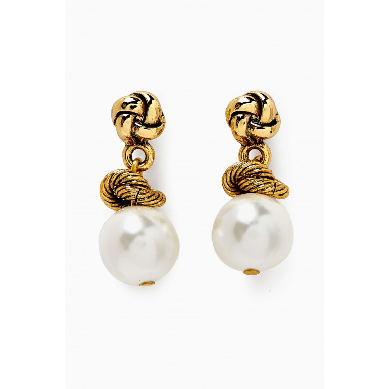 Mon Reve - Reese Drop Earrings in Gold-plated Brass