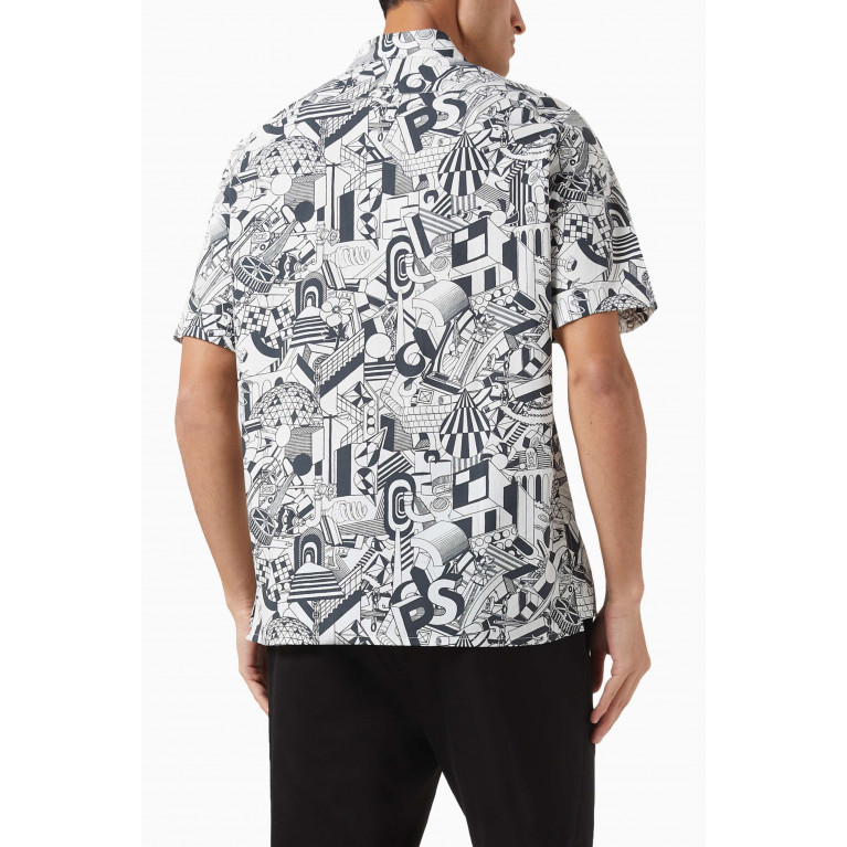 PS Paul Smith - All-over Print Shirt in Organic Cotton
