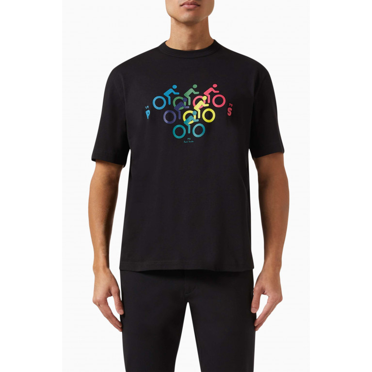 PS Paul Smith - 'Multibike' T-shirt in Organic Cotton-jersey
