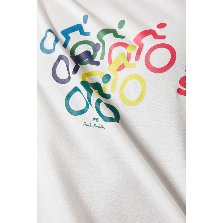PS Paul Smith - 'Multibike' T-shirt in Organic Cotton-jersey Neutral