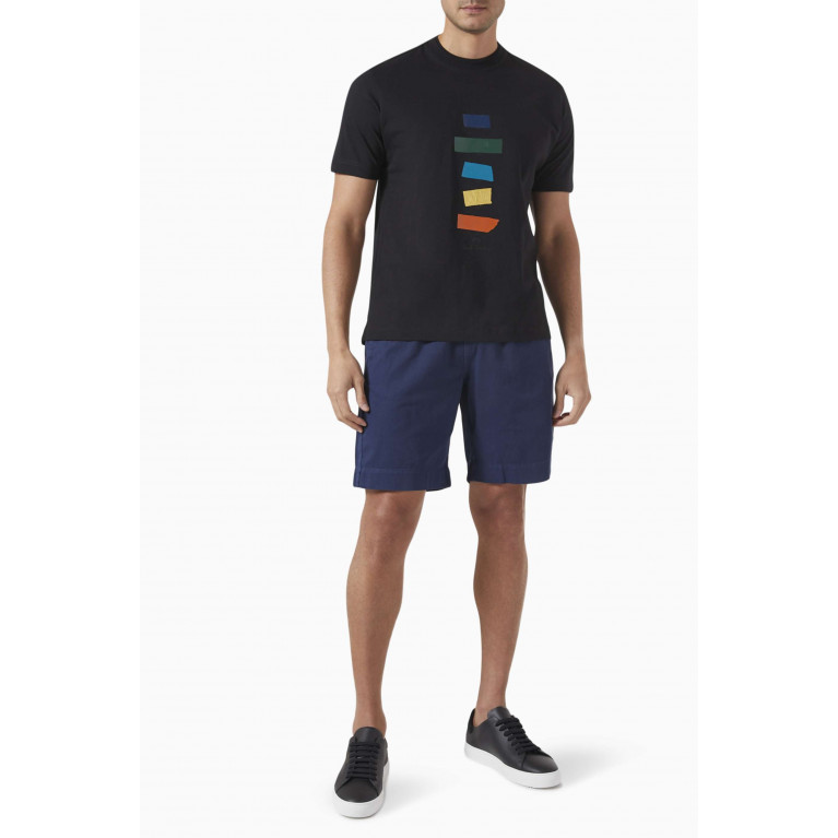 PS Paul Smith - Taped Bunnies T-shirt in Cotton Jersey Black