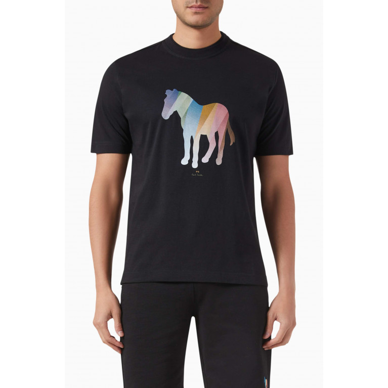 PS Paul Smith - Printed T-shirt in Cotton Jersey Black
