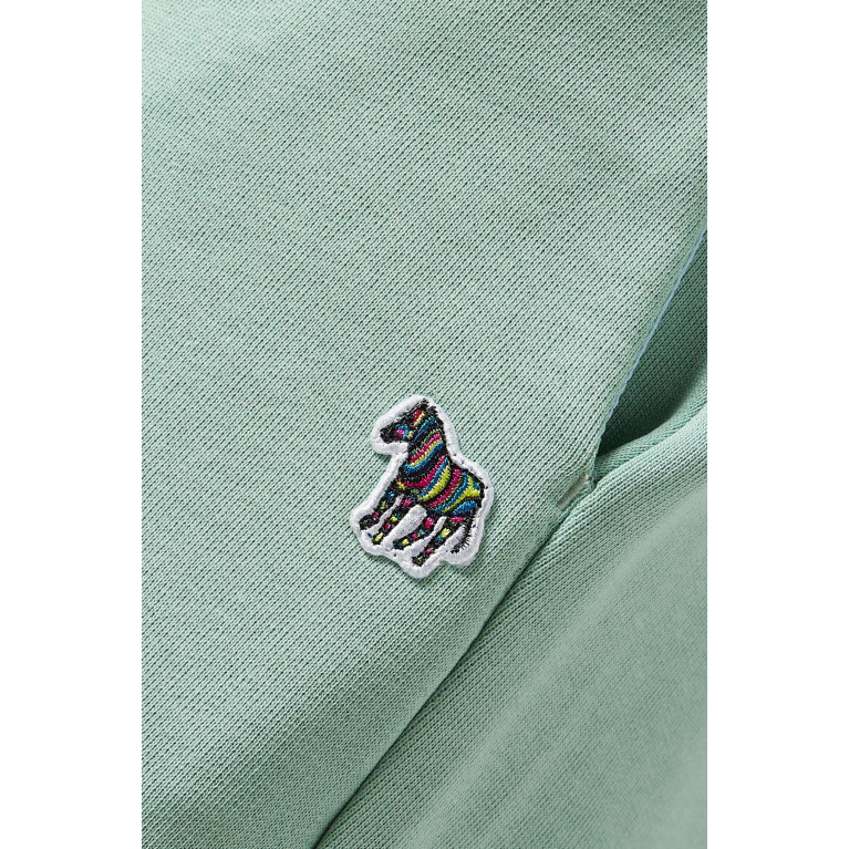 PS Paul Smith - Zebra Logo Shorts in Organic Cotton Jersey Green