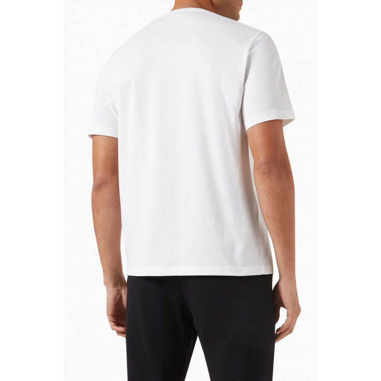 PS Paul Smith - PS Logo Stripe Print T-Shirt in Organic Cotton White