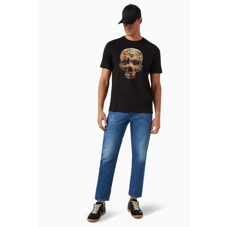 PS Paul Smith - Sticker Skull Print T-shirt in Cotton-jersey