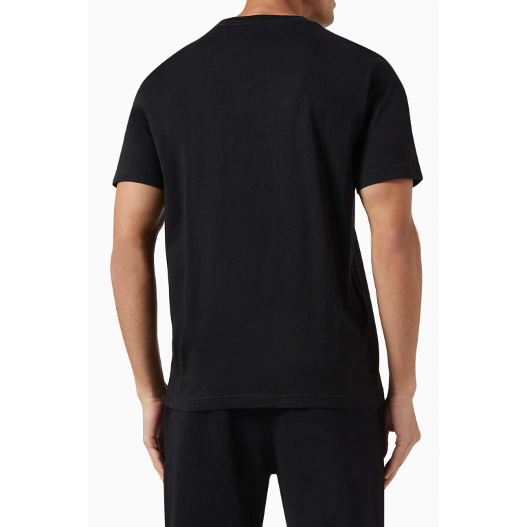 PS Paul Smith - 'Cyclist Sketch' T-Shirt in Organic Cotton-jersey Black