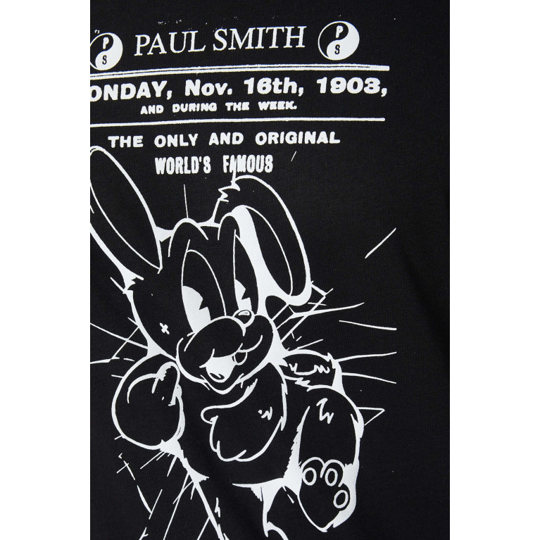 PS Paul Smith - Rabbit Poster Graphic T-shirt in Organic Cotton