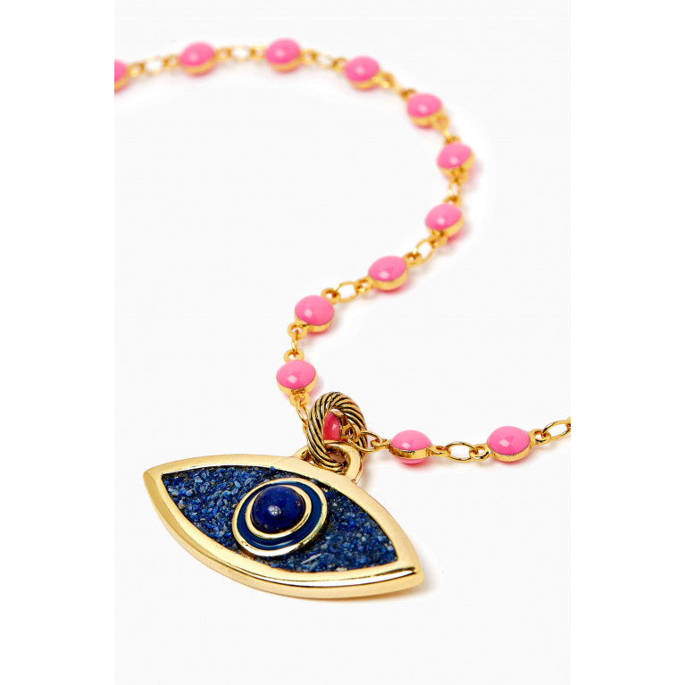 Mon Reve - Margot Evil-eye Pendant Necklace in Gold-plated Brass