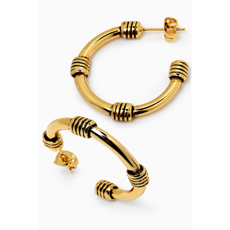 Mon Reve - Lily Hoop Earrings in Gold-plated Brass