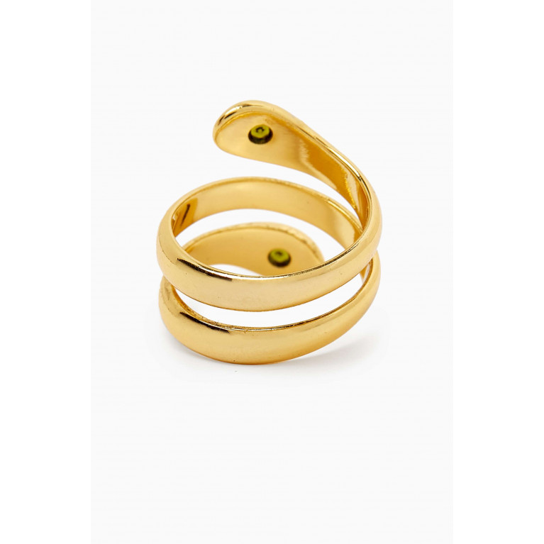 Mon Reve - Lyra Peridot Ring in Gold-plated Brass