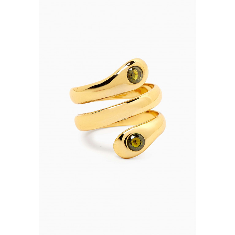 Mon Reve - Lyra Peridot Ring in Gold-plated Brass