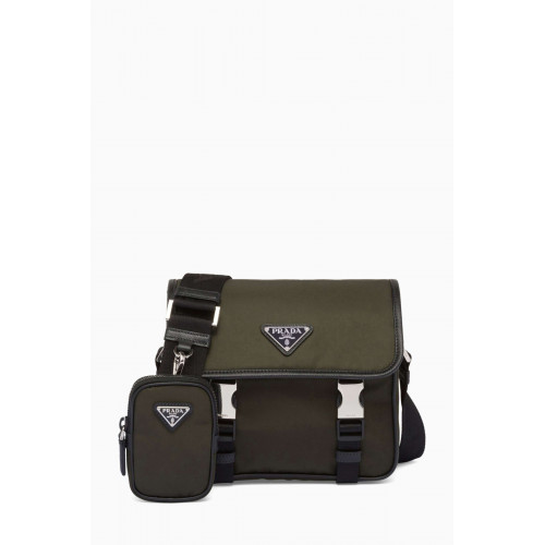 Prada - Logo Shoulder Bag in Re-Nylon & Saffiano leather