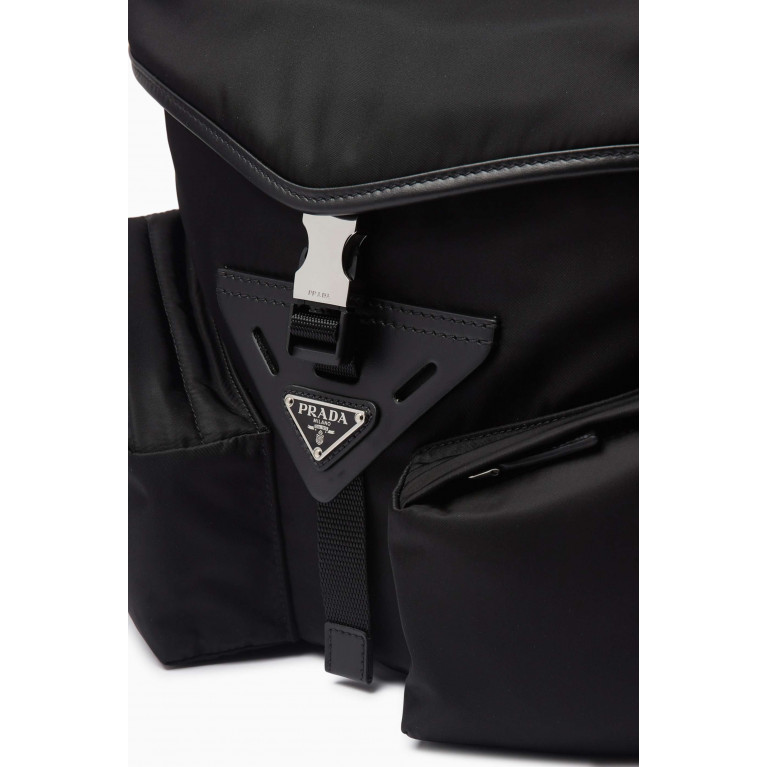Prada - Logo Messenger Bag in Re-Nylon & Leather