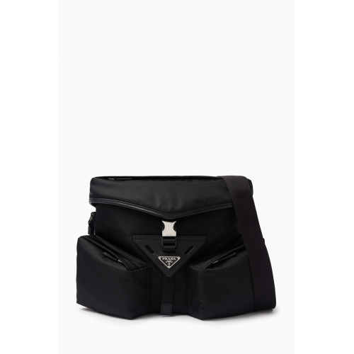 Prada - Logo Messenger Bag in Re-Nylon & Leather
