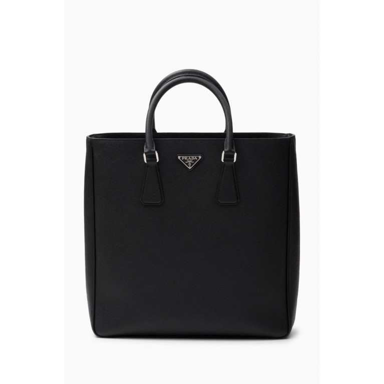 Prada - Logo Tote Bag in Saffiano Leather