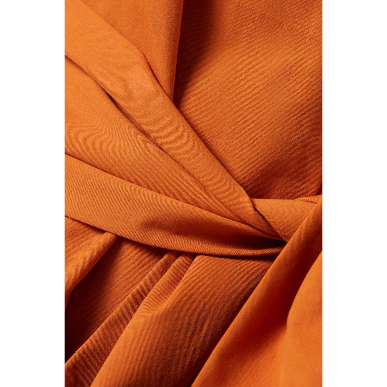 SH Collection - Self-tie Cinched Top Orange