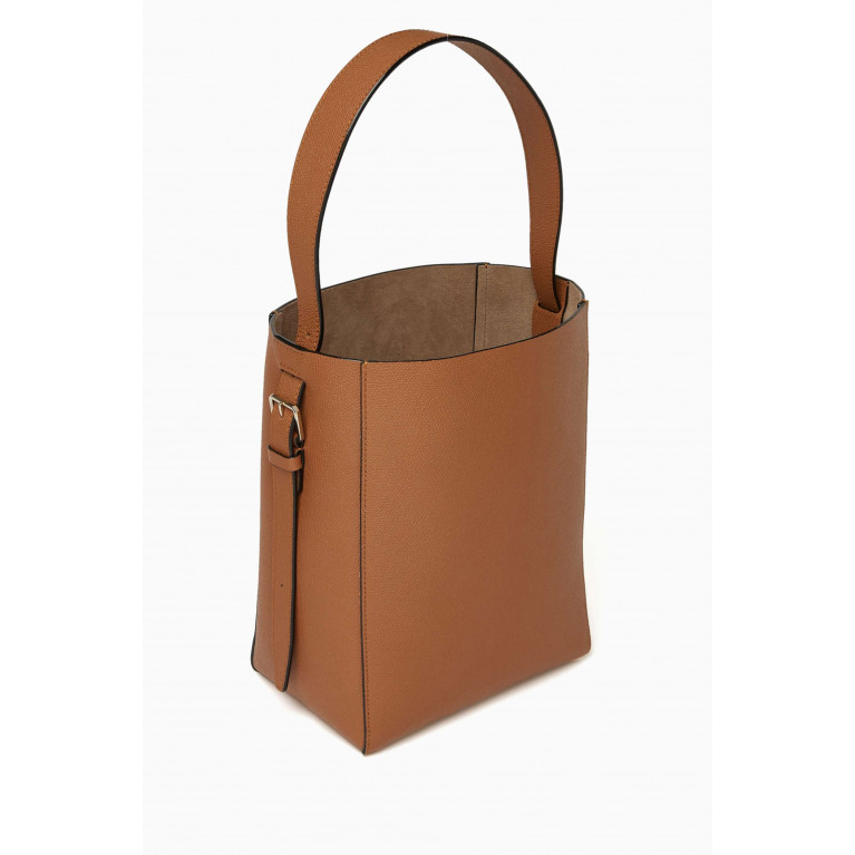 Valextra - Mini Bucket Bag in Millepunte Calfskin Leather
