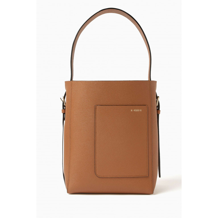 Valextra - Mini Bucket Bag in Millepunte Calfskin Leather