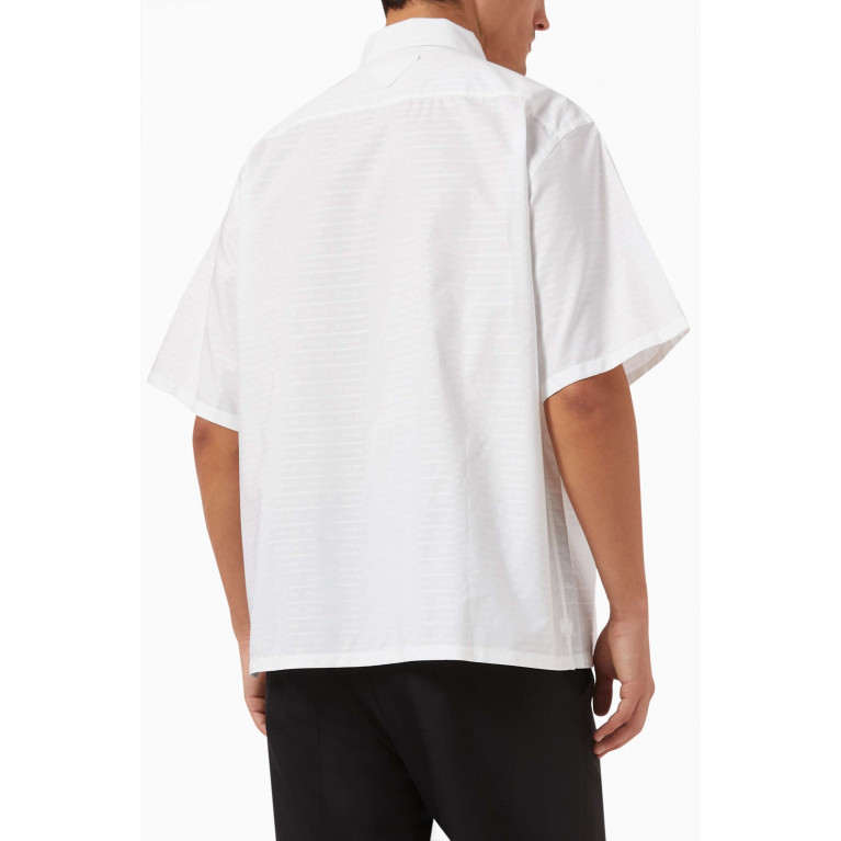 Prada - Logo Shirt in Cotton Poplin