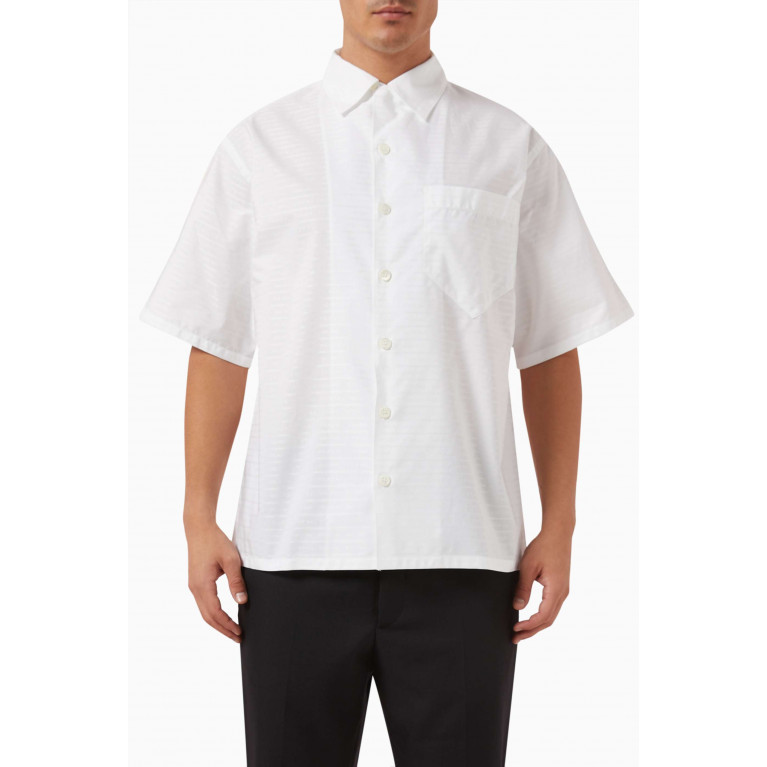 Prada - Logo Shirt in Cotton Poplin