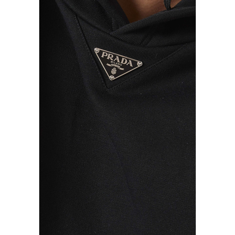 Prada - Logo Hoodie in Technical Cotton