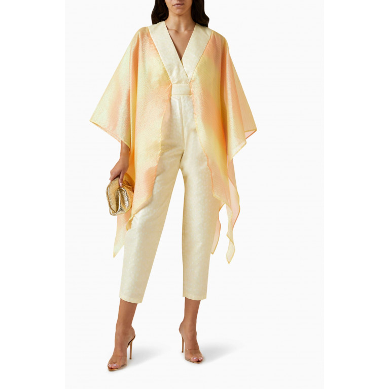 Poca & Poca - Cape Shoulder Jumpsuit in Polyester