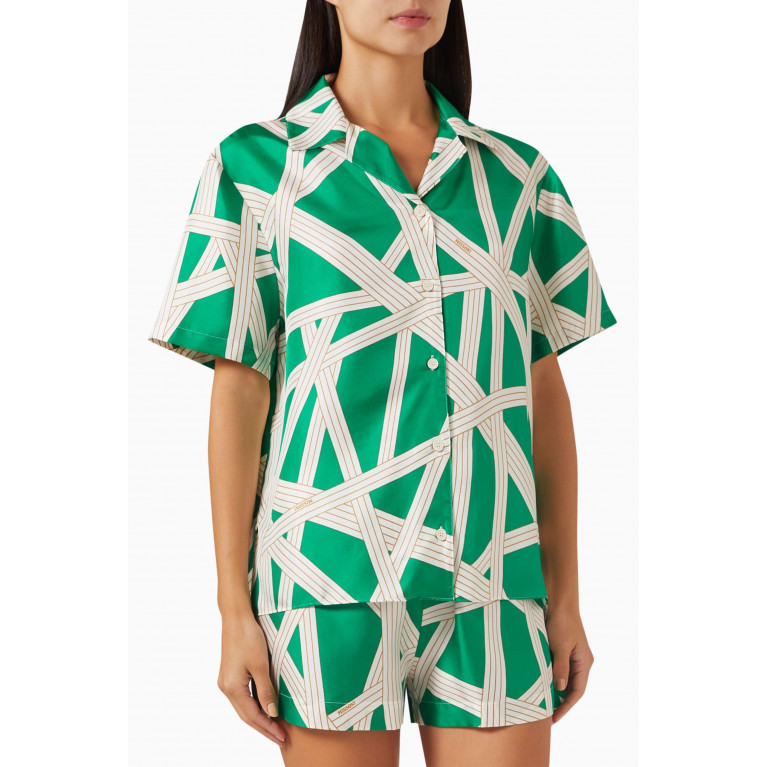 Missoni - Nastri Short Pyjama Set in Silk Green