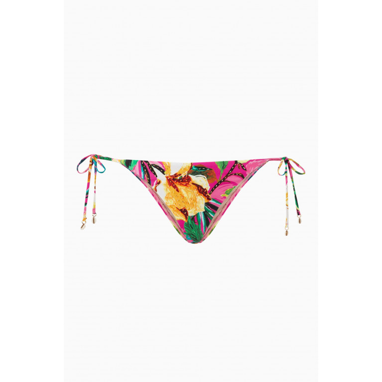 PQ Swim - Embroidered Tie Bikini Briefs