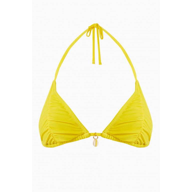 PQ Swim - Ruched Triangle Bikini Top