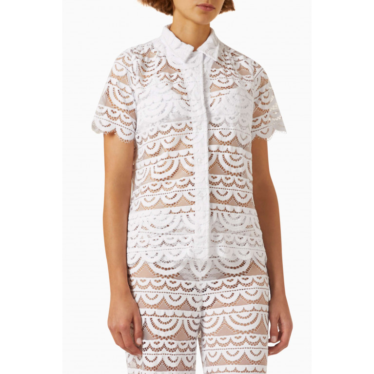 PQ Swim - Button-up Shirt in Lace