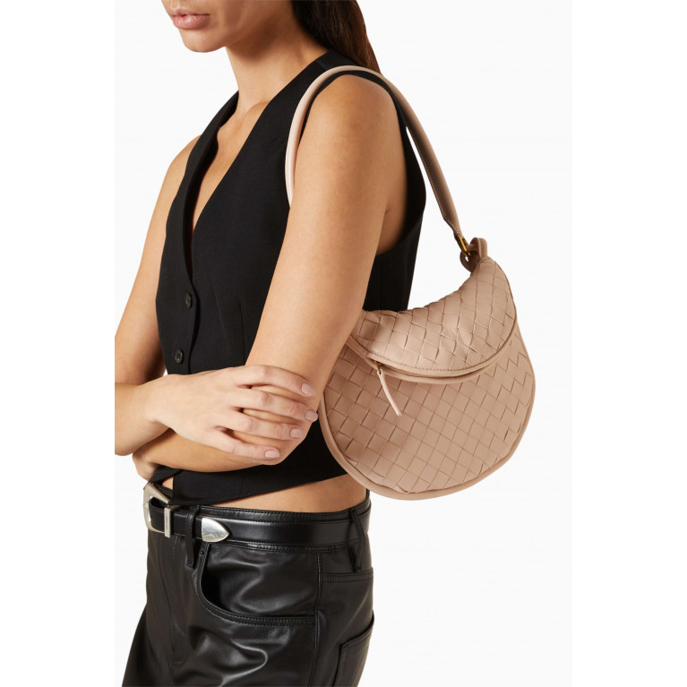 Bottega Veneta - Small Gemelli Shoulder Bag in Intrecciato Leather