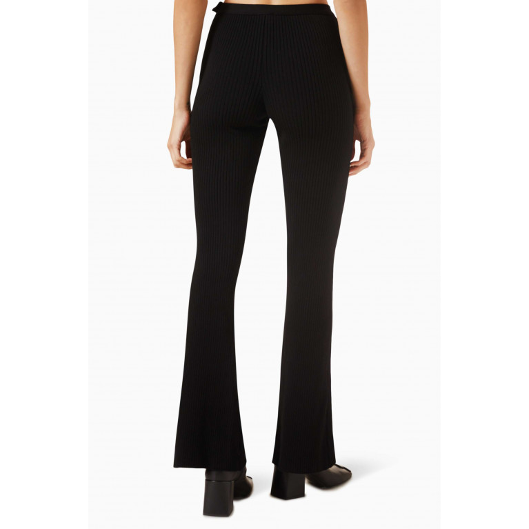 Courreges - Flared Pants in Ribbed-knit